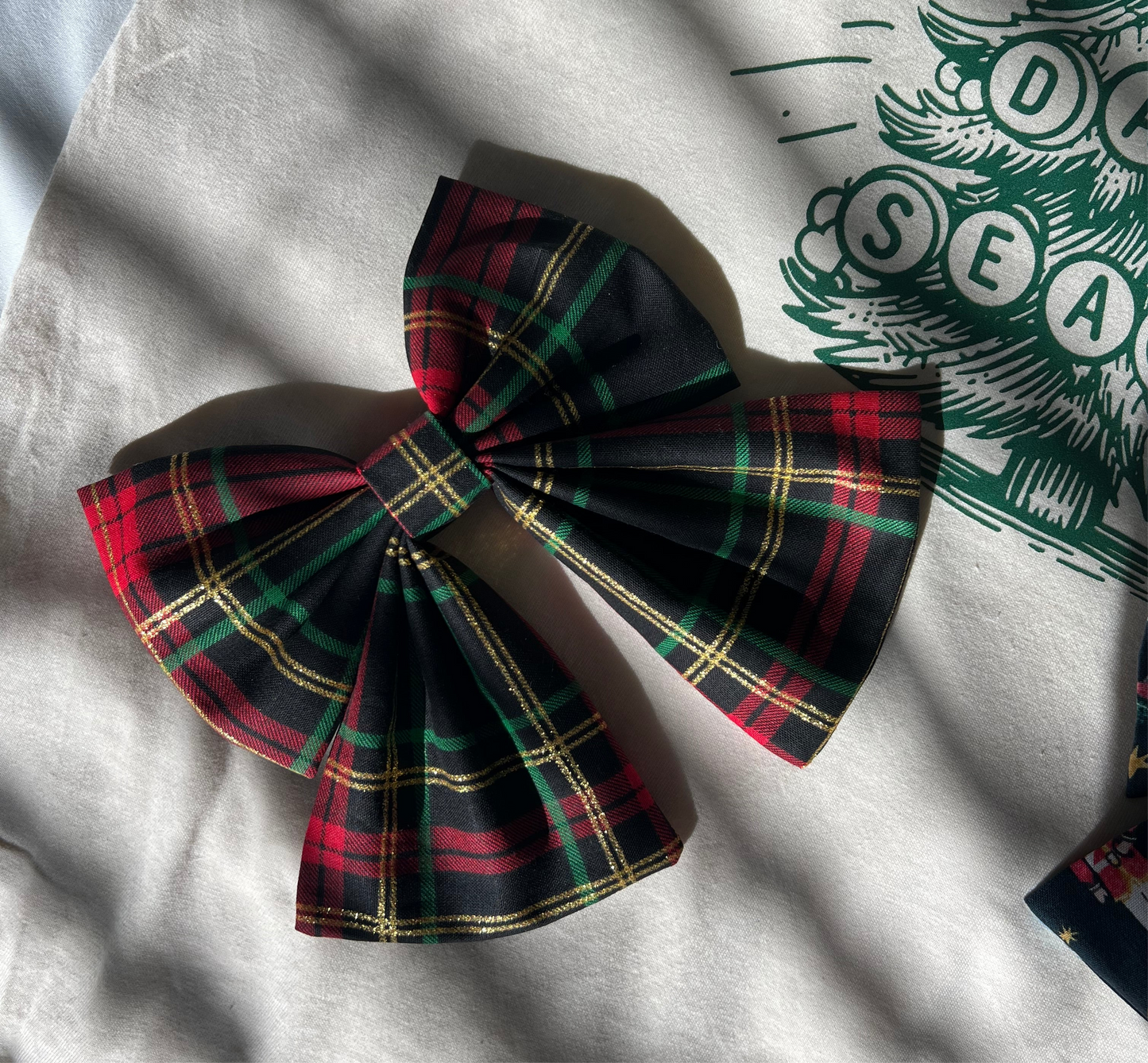 Christmas Plaid Bow