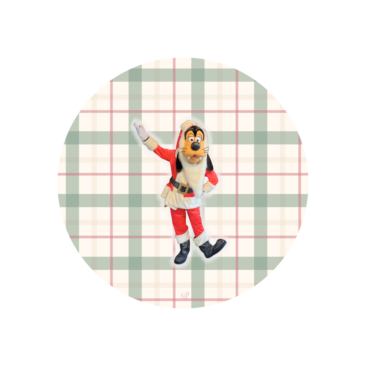 Goofy Santa Button