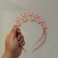 Pink Mouse Pearl Headband