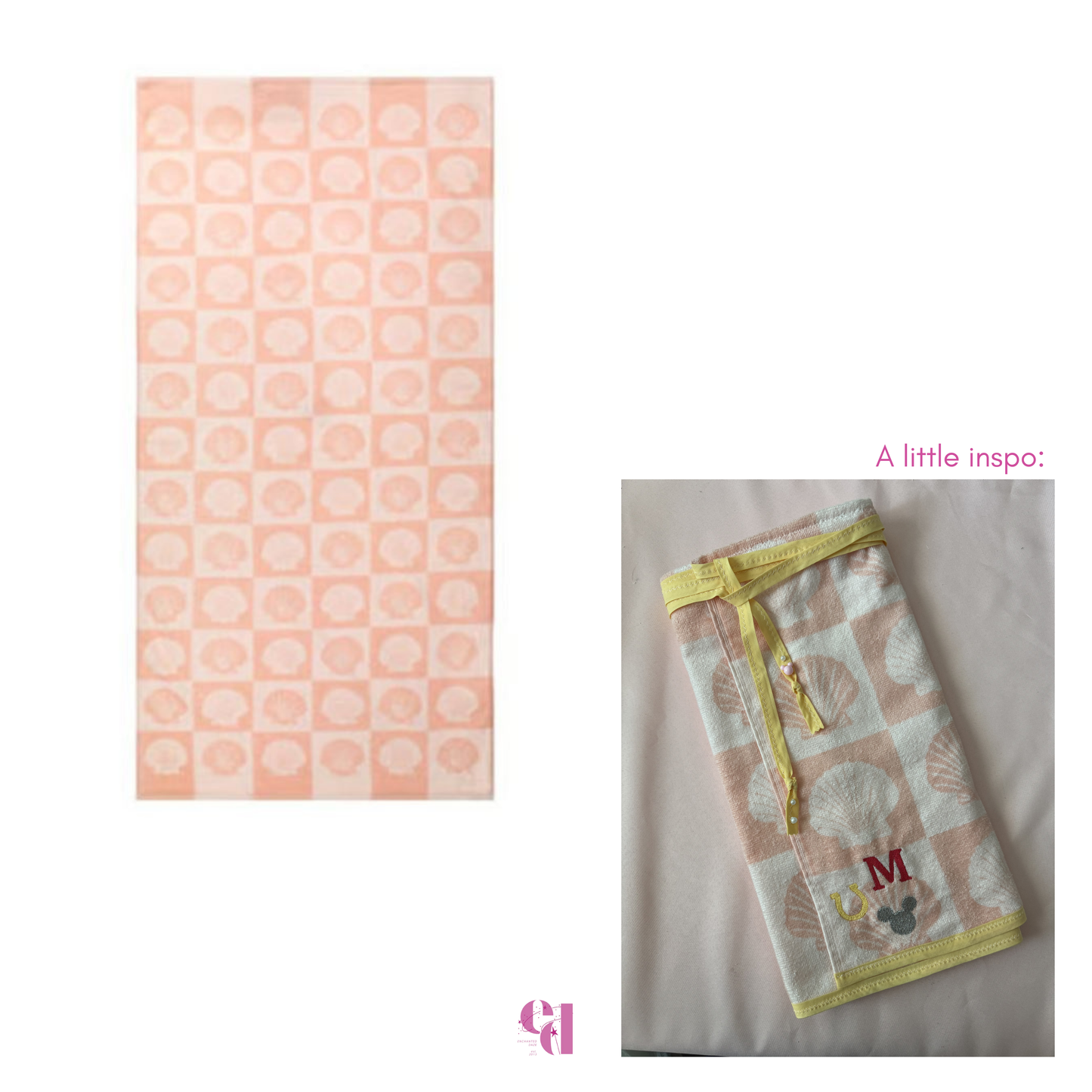 Pink Seashell Towel Skirt