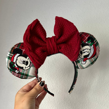 Christmas Plaid + Character Ears